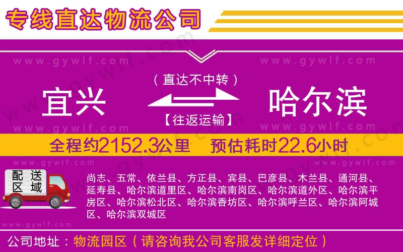 宜興到哈爾濱物流公司