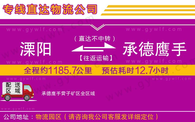 溧陽到承德鷹手營子礦區(qū)物流公司