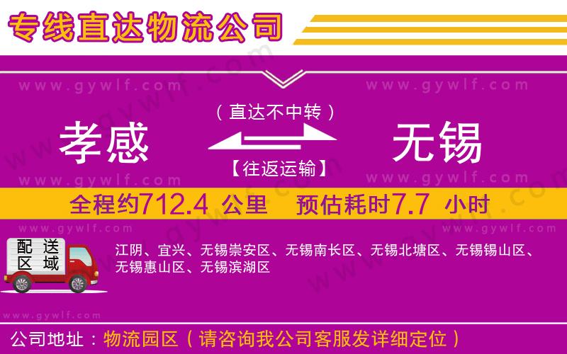 孝感到無(wú)錫物流公司