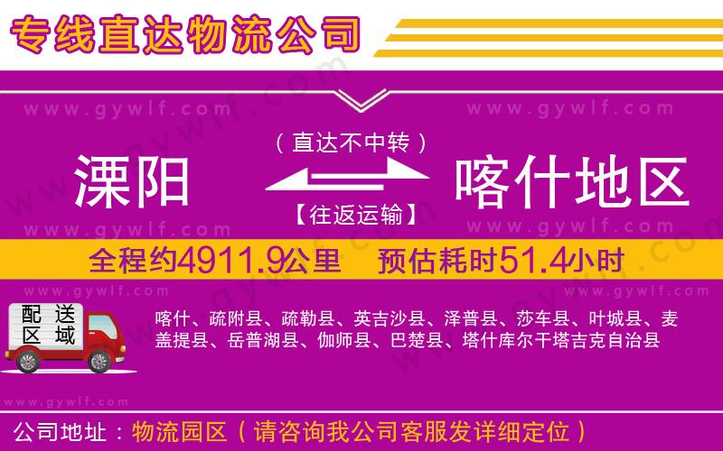 溧陽(yáng)到喀什地區(qū)物流公司