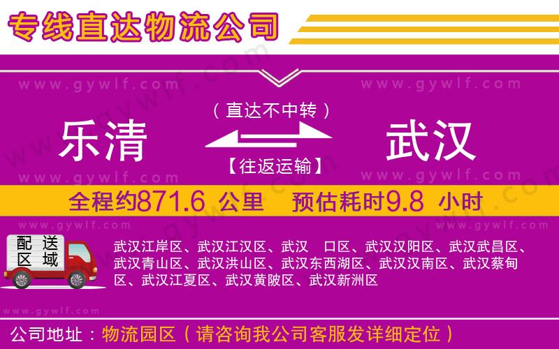 樂清到武漢物流公司