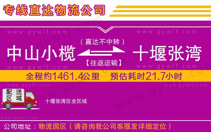 中山小欖到十堰張灣區(qū)物流公司