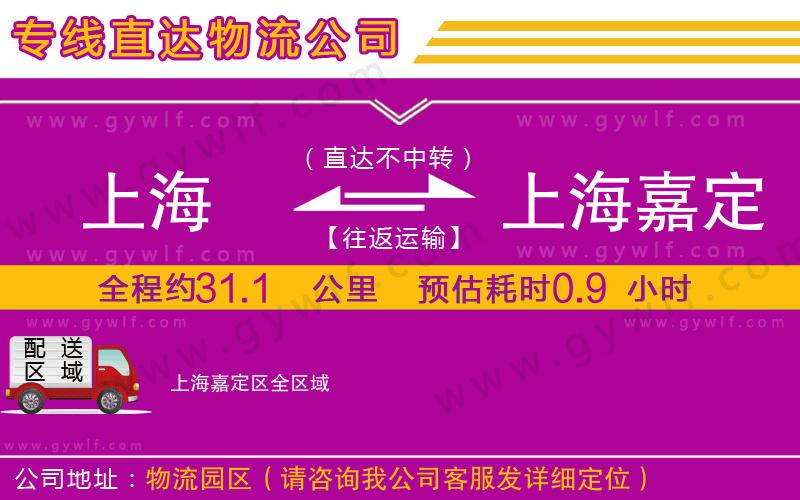 上海到上海嘉定區(qū)貨運(yùn)專線