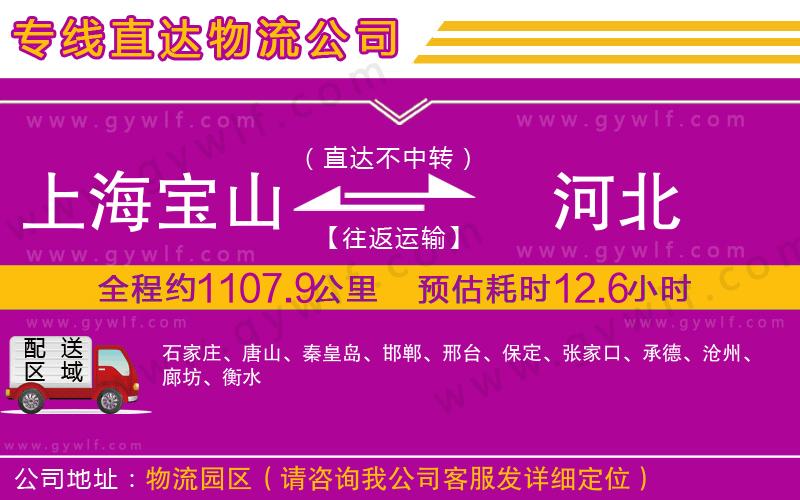 上海寶山區(qū)到河北物流公司