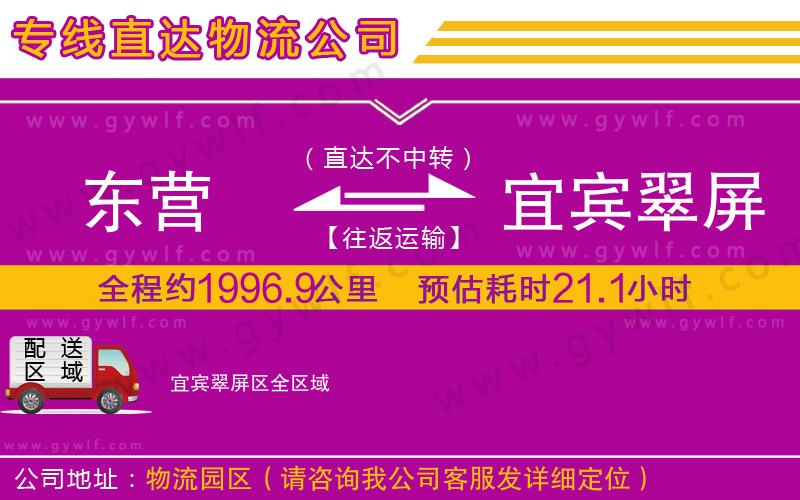 東營(yíng)到宜賓翠屏區(qū)物流公司