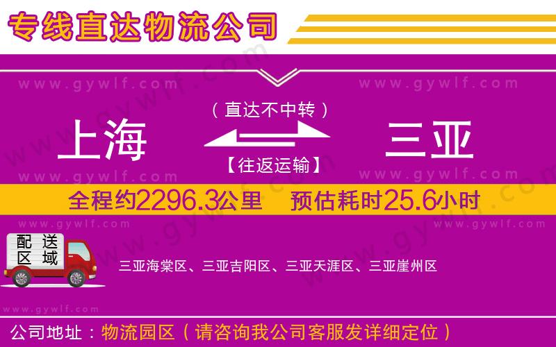 上海到三亞貨運(yùn)專(zhuān)線(xiàn)