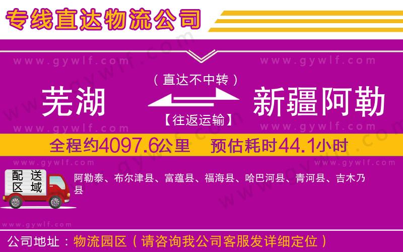 蕪湖到新疆阿勒泰地區(qū)物流公司