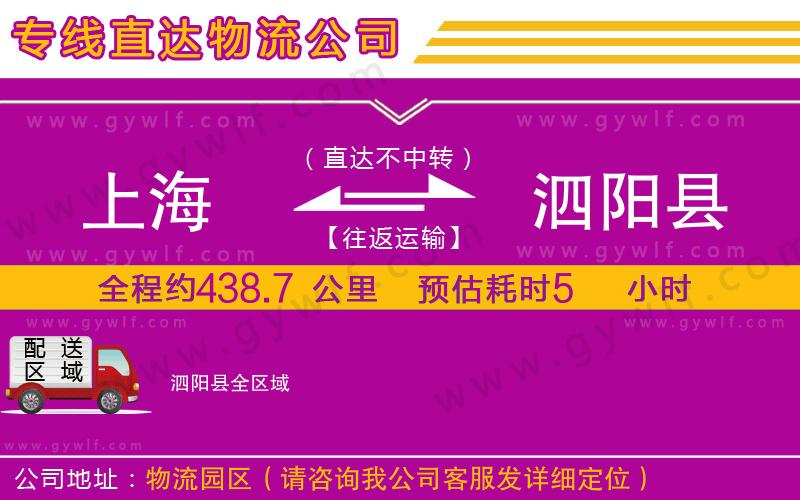 上海到泗陽(yáng)縣物流專線