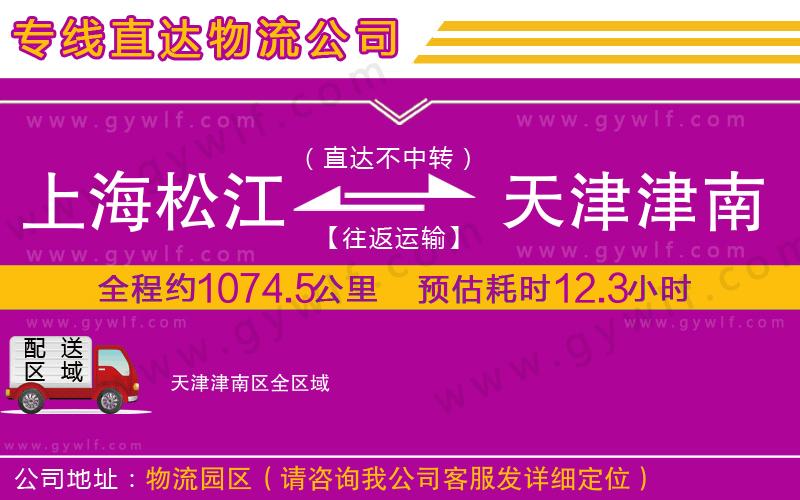 上海松江區(qū)到天津津南區(qū)物流公司