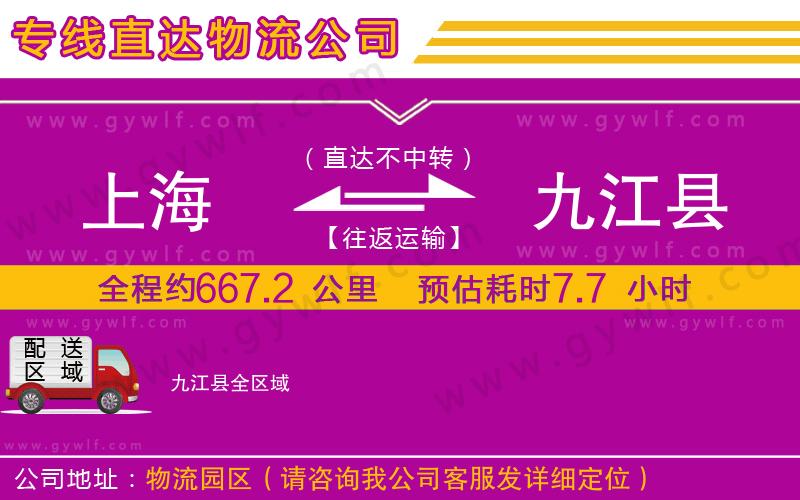 上海到九江縣貨運(yùn)專線