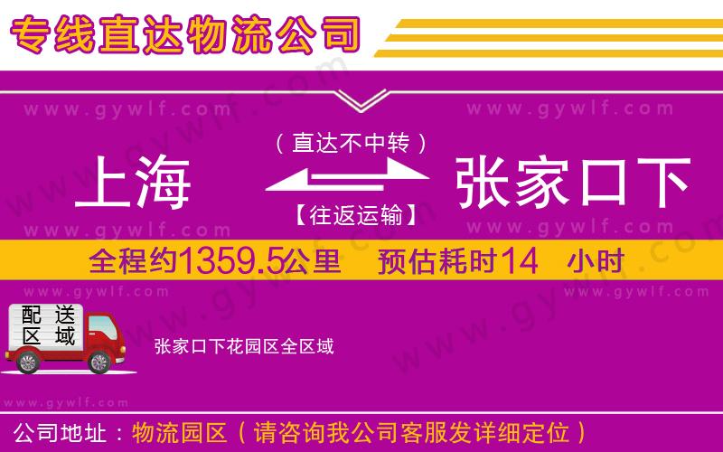 上海到張家口下花園區(qū)貨運(yùn)公司