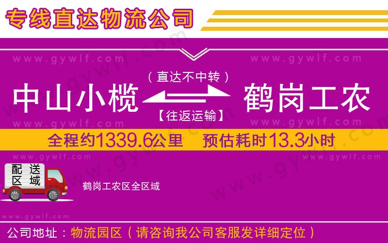 中山小欖到鶴崗工農(nóng)區(qū)物流公司