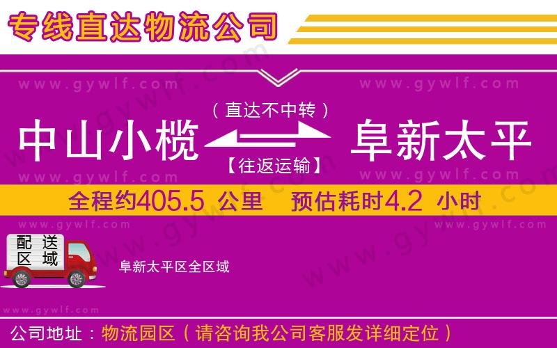 中山小欖到阜新太平區(qū)物流公司