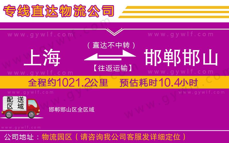 上海到邯鄲邯山區(qū)貨運(yùn)公司