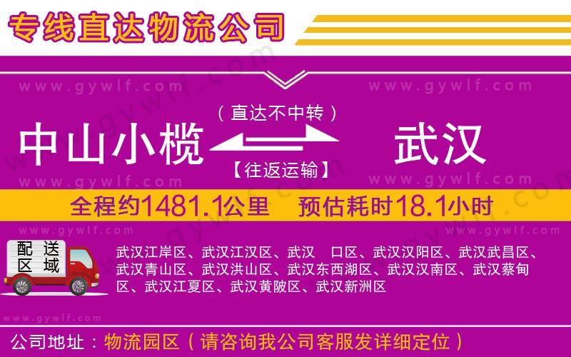 中山小欖到武漢物流公司