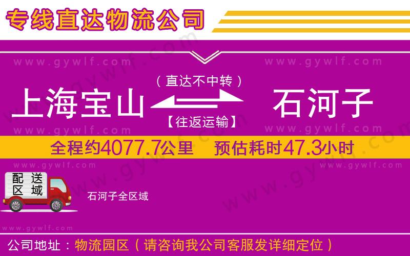 上海寶山區(qū)到石河子物流公司