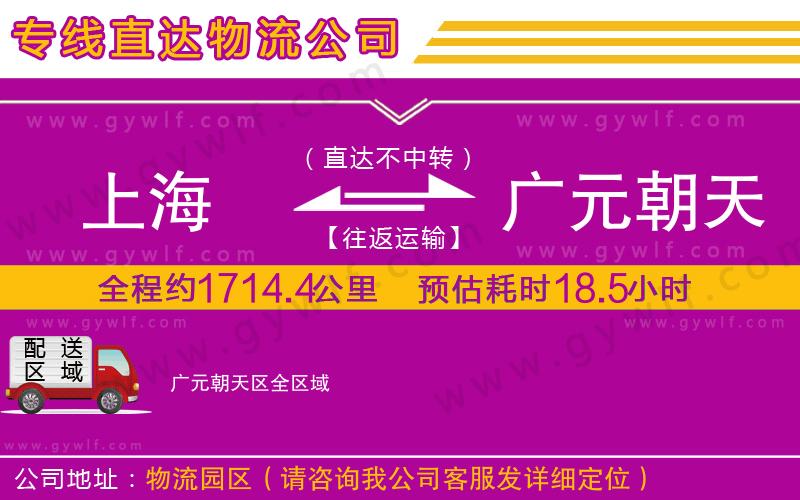 上海到廣元朝天區(qū)貨運(yùn)公司