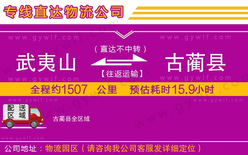 武夷山到古藺縣物流公司