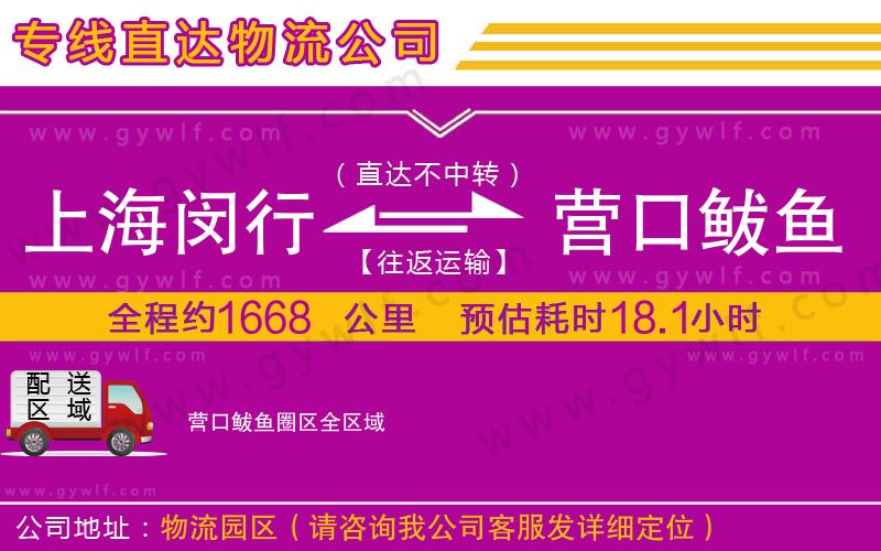 上海閔行區(qū)到營(yíng)口鲅魚圈區(qū)物流公司
