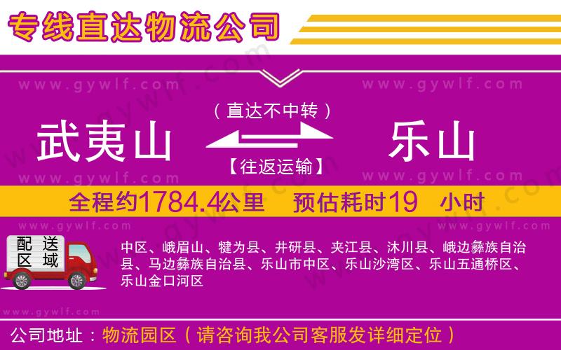 武夷山到樂(lè)山物流公司