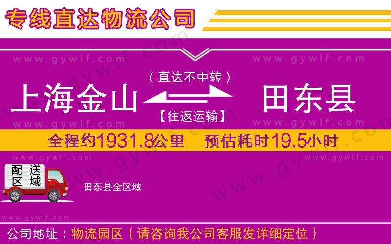 上海金山區(qū)到田東縣物流公司