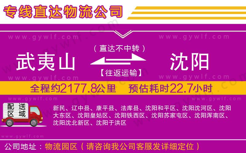 武夷山到沈陽(yáng)物流公司