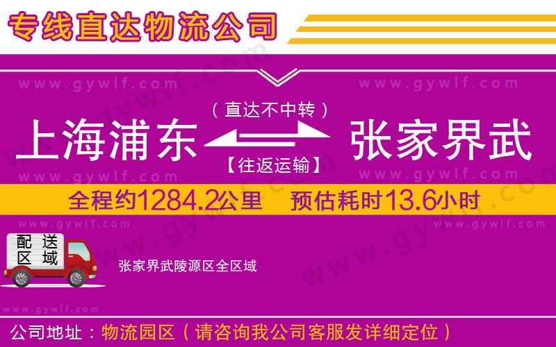 上海浦東區(qū)到張家界武陵源區(qū)物流公司