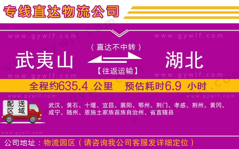 武夷山到湖北物流公司