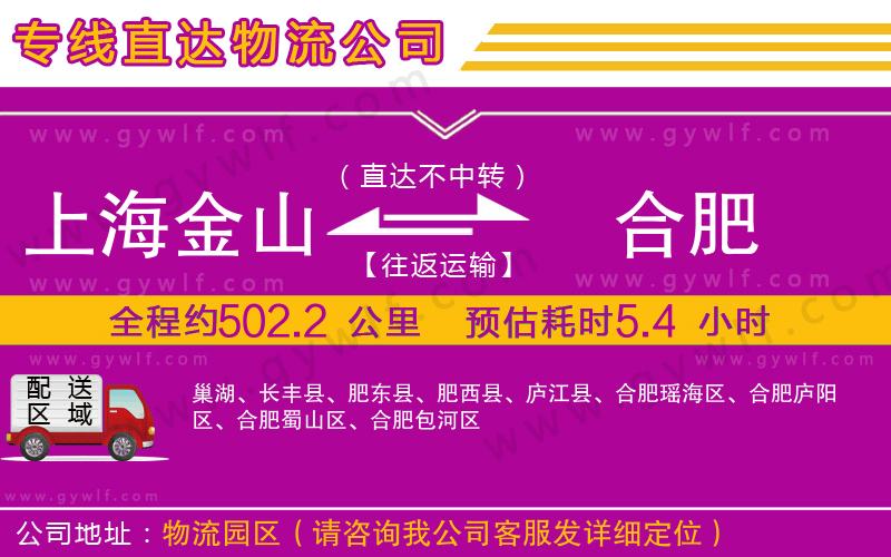 上海金山區(qū)到合肥物流公司