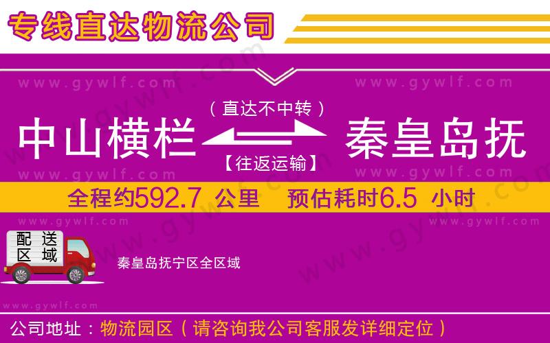 中山橫欄到秦皇島撫寧區(qū)物流公司