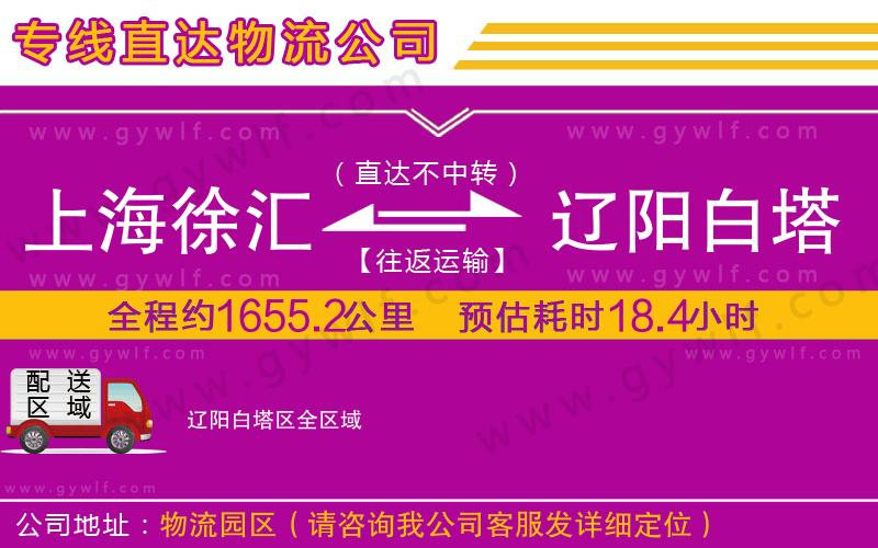 上海徐匯區(qū)到遼陽(yáng)白塔區(qū)物流公司