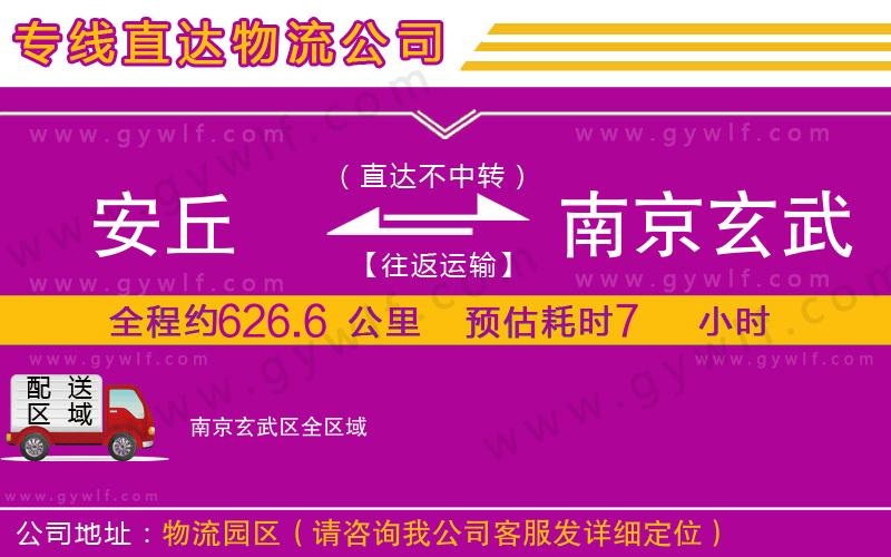 安丘到南京玄武區(qū)物流公司
