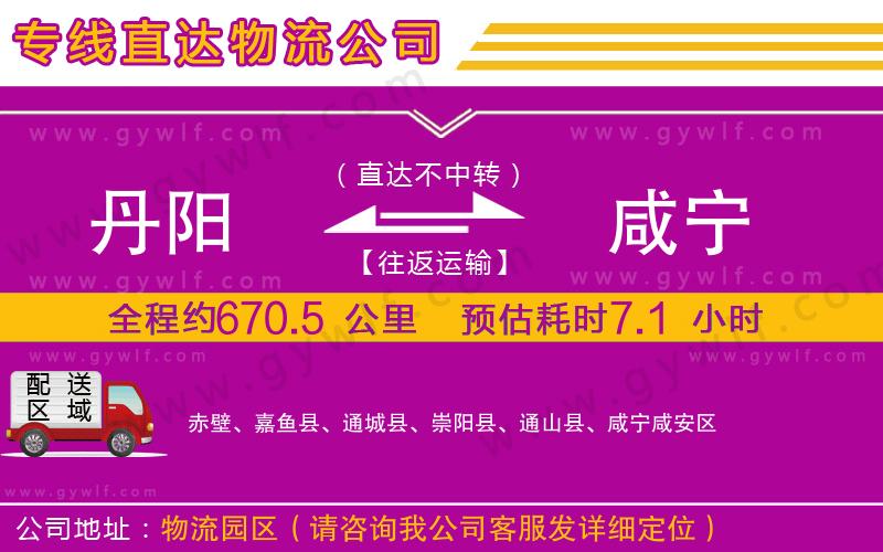 丹陽(yáng)到咸寧物流公司