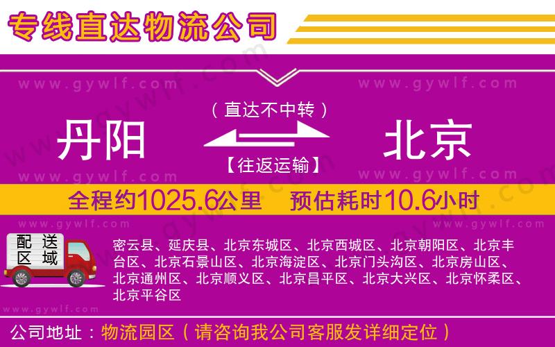 丹陽到北京物流公司