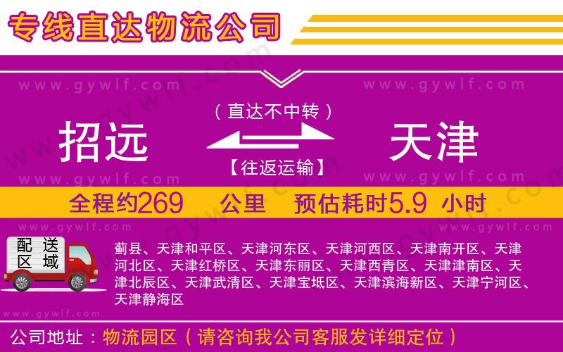 招遠(yuǎn)到天津物流公司