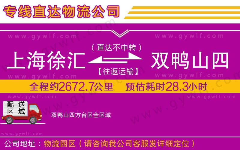 上海徐匯區(qū)到雙鴨山四方臺(tái)區(qū)物流公司