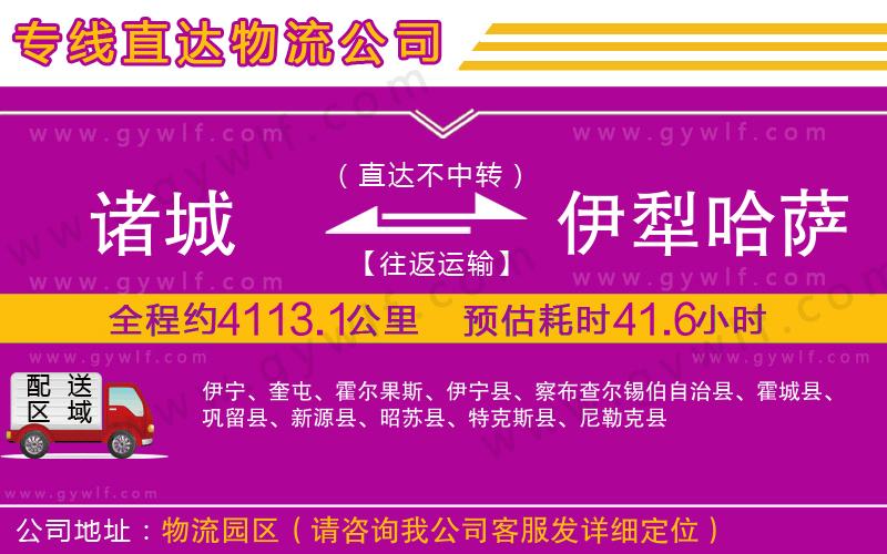 諸城到伊犁哈薩克自治州物流公司