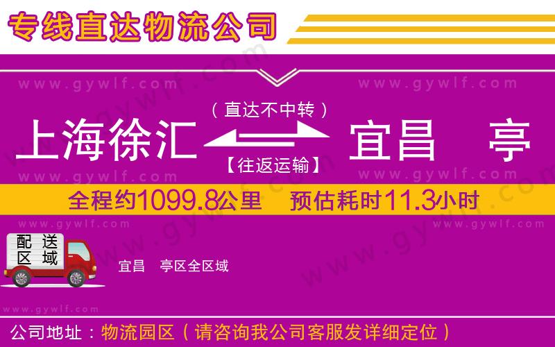 上海徐匯區(qū)到宜昌猇亭區(qū)物流公司