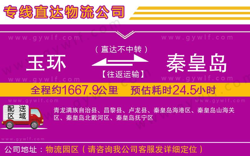 玉環(huán)到秦皇島物流公司