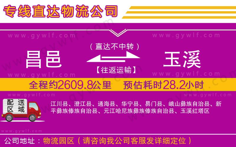 昌邑到玉溪物流公司