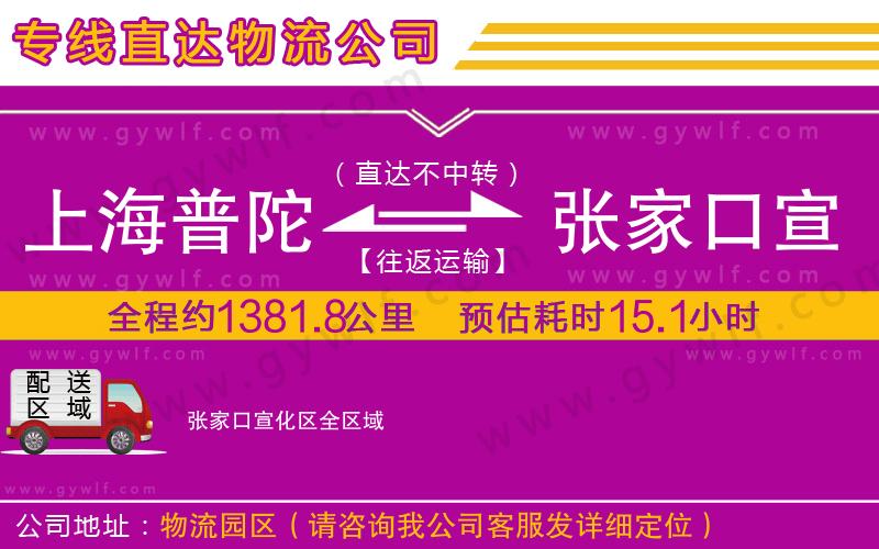 上海普陀區(qū)到張家口宣化區(qū)物流公司