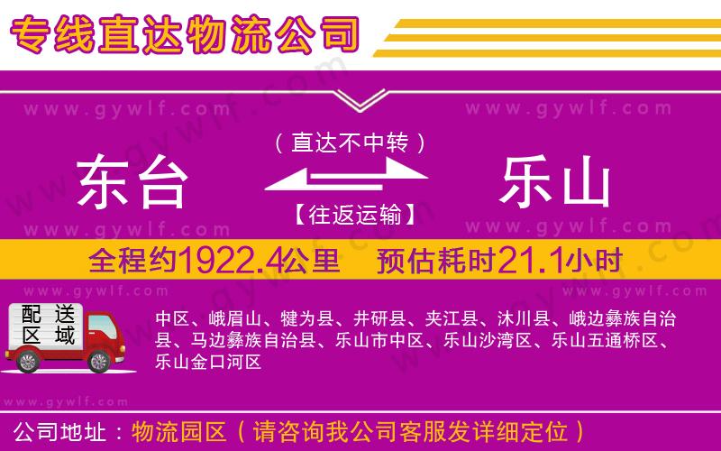 東臺到樂山物流公司