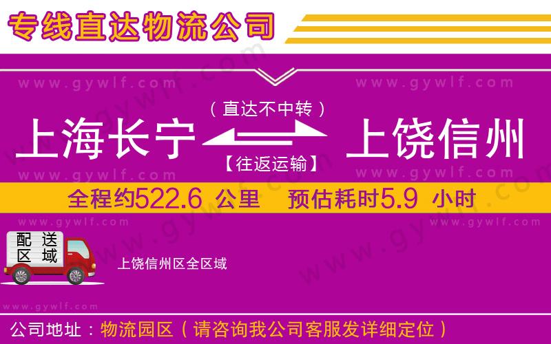 上海長(zhǎng)寧區(qū)到上饒信州區(qū)物流公司