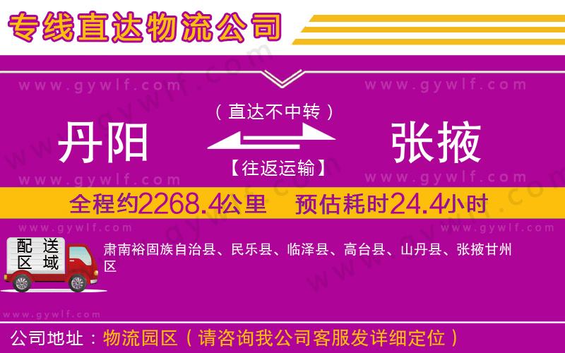 丹陽到張掖物流公司