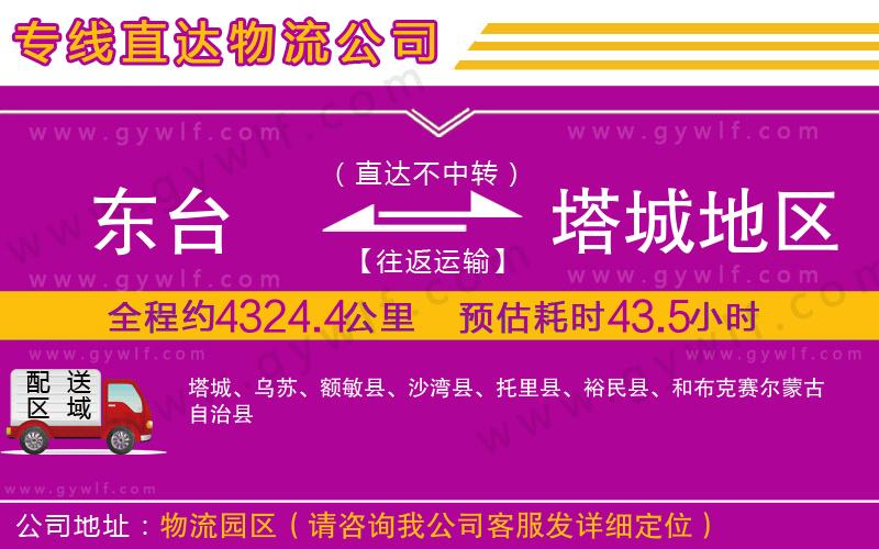 東臺(tái)到塔城地區(qū)物流公司