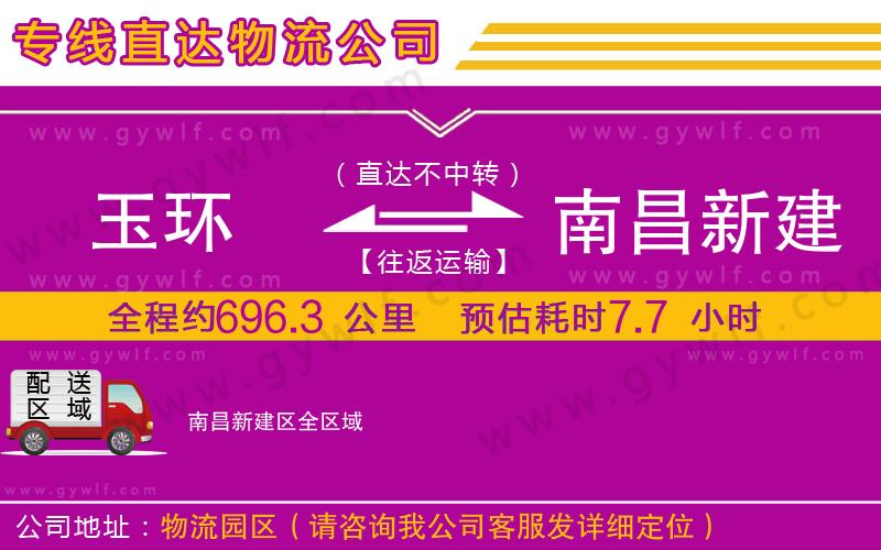玉環(huán)到南昌新建區(qū)物流公司