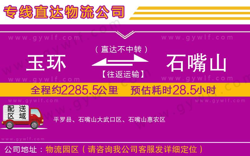 玉環(huán)到石嘴山物流公司