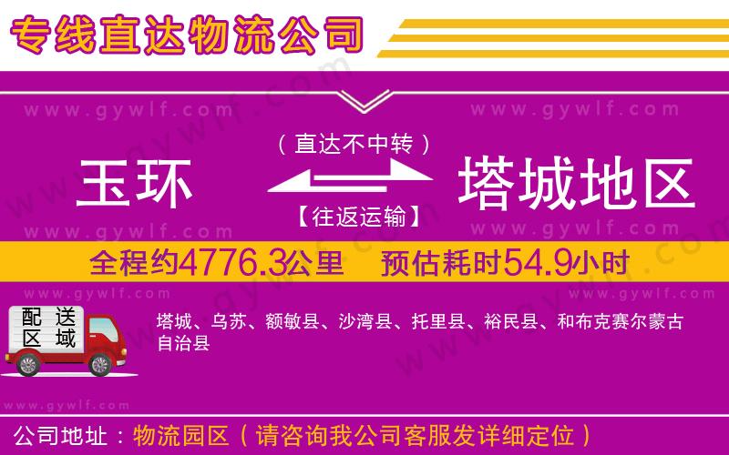 玉環(huán)到塔城地區(qū)物流公司