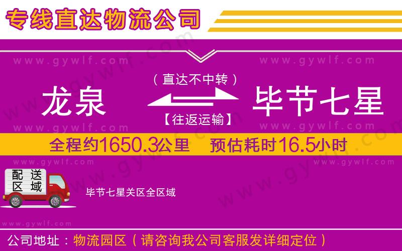 龍泉到畢節(jié)七星關區(qū)物流公司